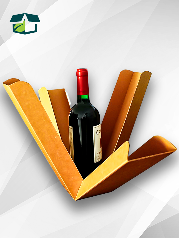 CAJA BOTELLA FLOR 2 Caja para botella de vino