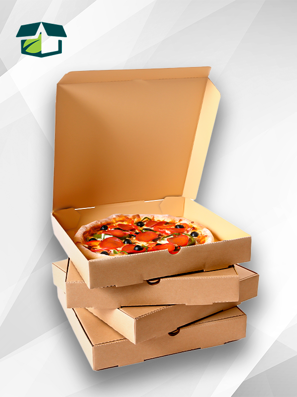 Caja para pizza y rebanada de pizza